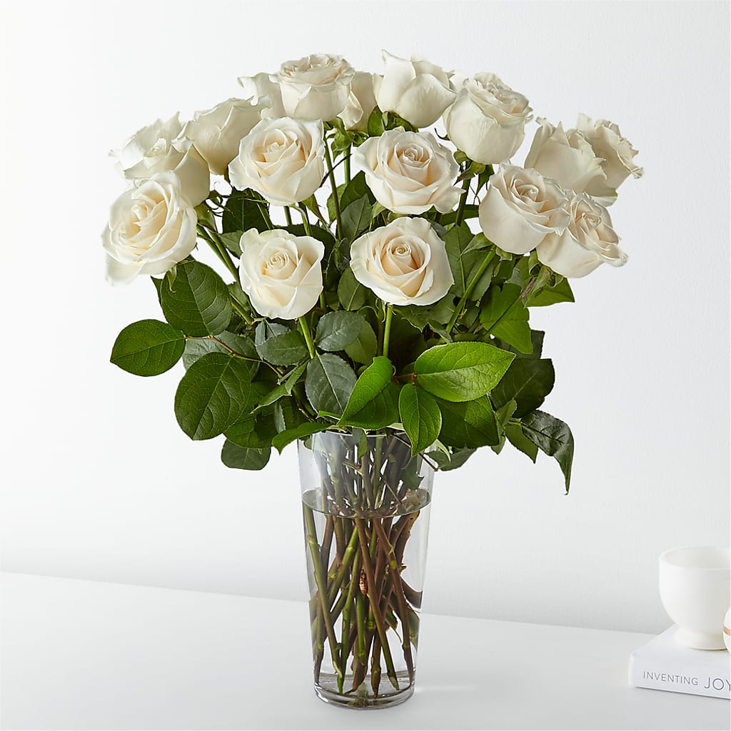 Long Stem White Rose Bouquet – Flowersdirect.net, Tontitown AR