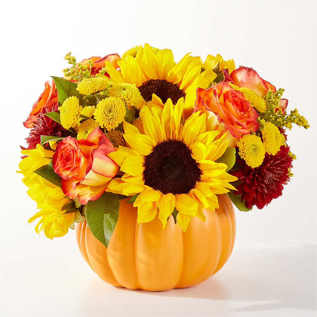 Golden Gourd Pumpkin Bouquet – Flowersdirect.net, Tontitown AR