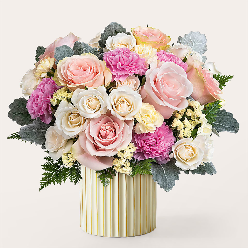 Blissful Moments Bouquet with Ivory Vase – Flowersdirect.net, Tontitown AR
