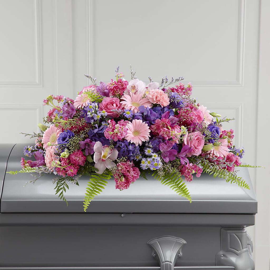 Glorious Garden Casket Spray – Flowersdirect.net, Tontitown AR
