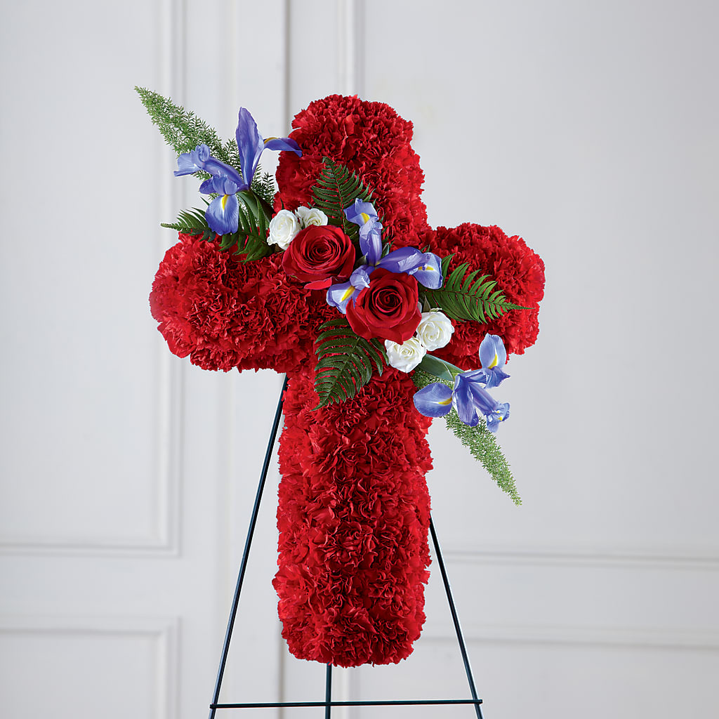Faithful Hero Floral Cross – Flowersdirect.net, Tontitown AR