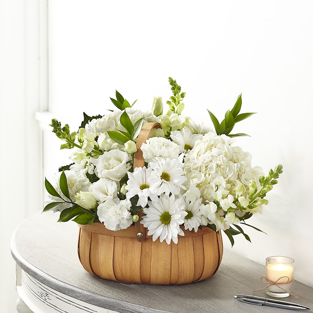 Pure Ivory Basket – Flowersdirect.net, Tontitown AR