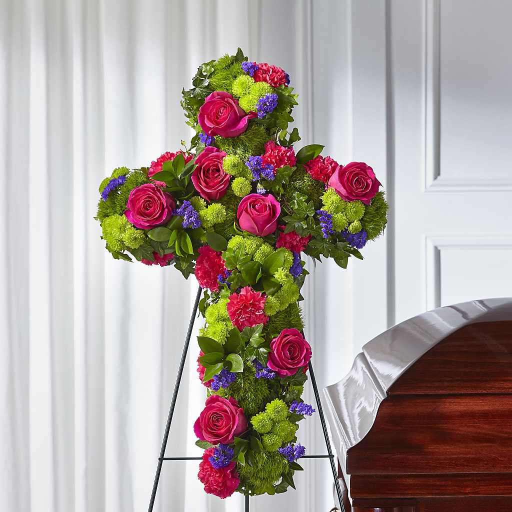 Tribute Rose Floral Cross – Flowersdirect.net, Tontitown AR