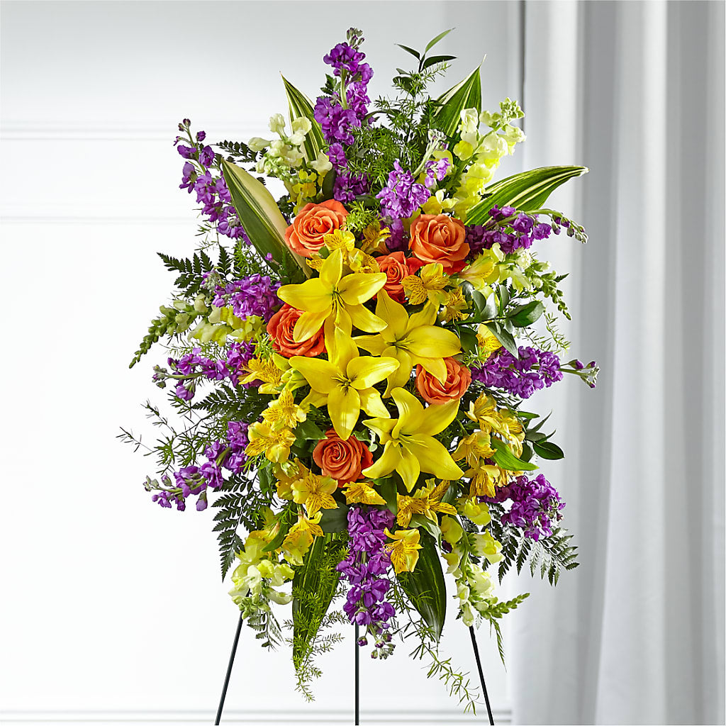Thoughtful Prayers Standing Spray – Flowersdirect.net, Tontitown AR