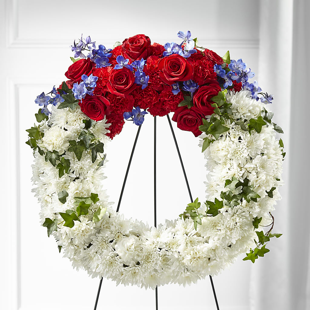 Patriotic Passion Wreath – Flowersdirect.net, Tontitown AR