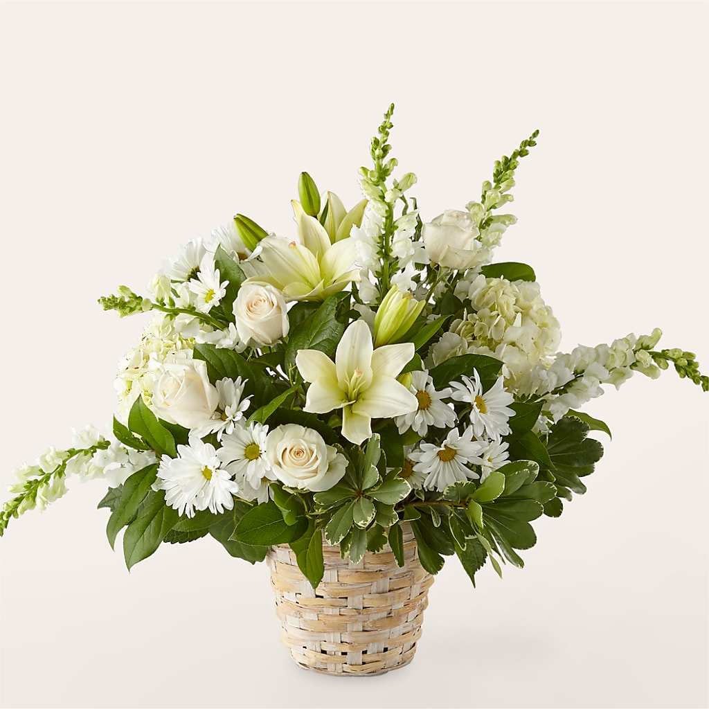 Ivory Elegance Floral Basket – Flowersdirect.net, Tontitown AR