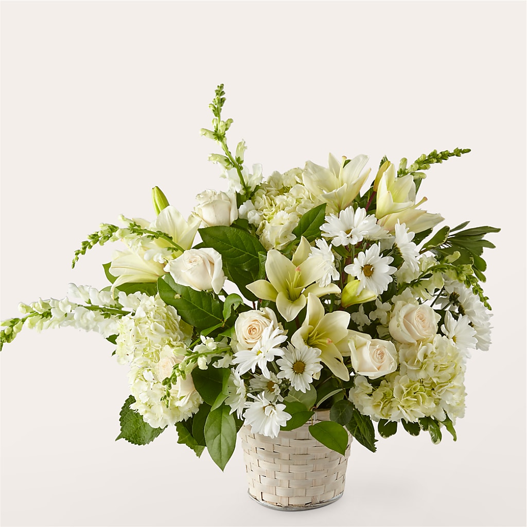 Ivory Elegance Floral Basket – Flowersdirect.net, Tontitown AR
