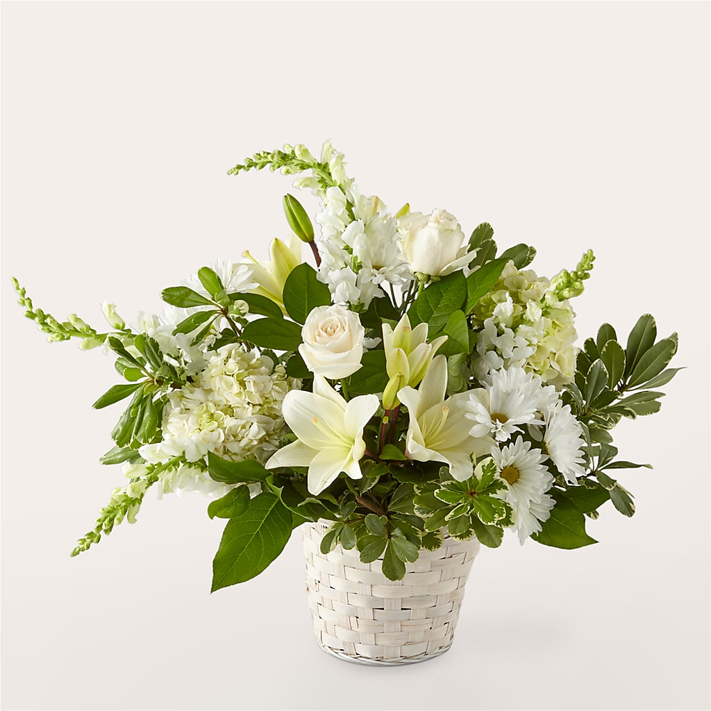 Ivory Elegance Floral Basket – Flowersdirect.net, Tontitown AR
