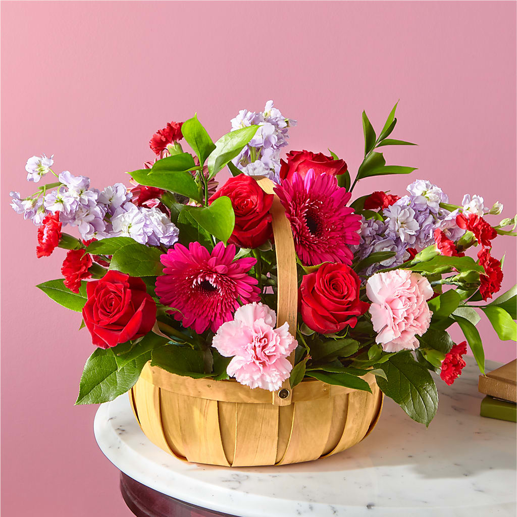 Pink Picnic Basket – Flowersdirect.net, Tontitown AR