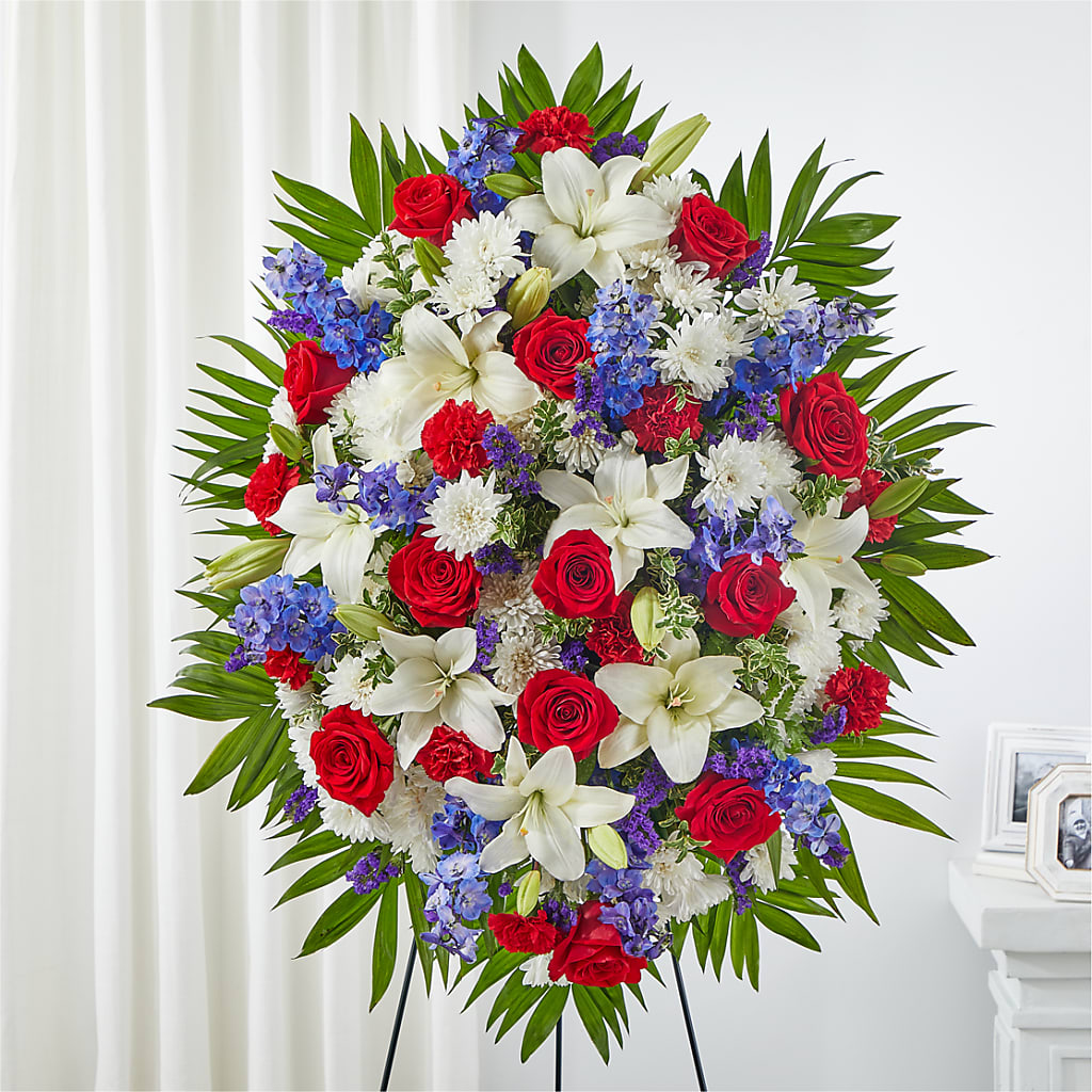 Cherished Service Standing Spray – Flowersdirect.net, Tontitown AR