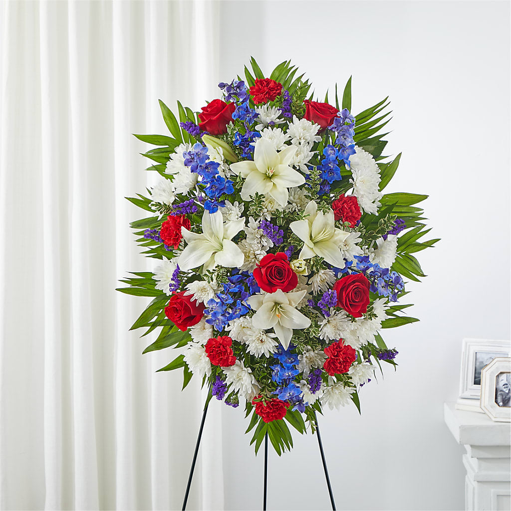 Cherished Service Standing Spray – Flowersdirect.net, Tontitown AR