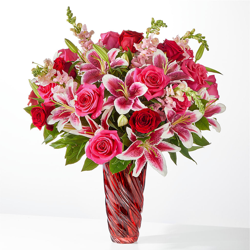 Always You Bouquet with Luxe Swirl Vase – Flowersdirect.net, Tontitown AR