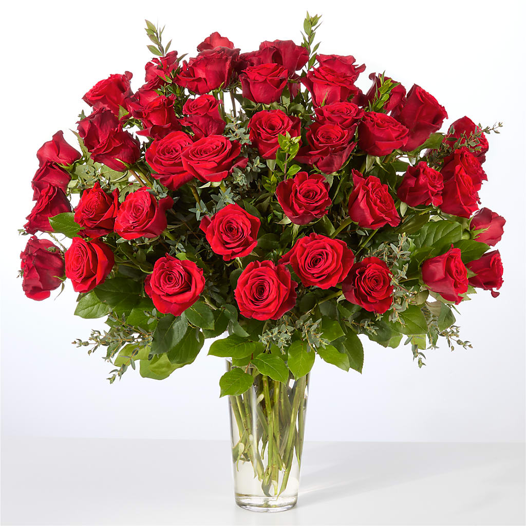 Forever Yours Fifty Stem Red Rose Bouquet – Flowersdirect.net, Tontitown AR