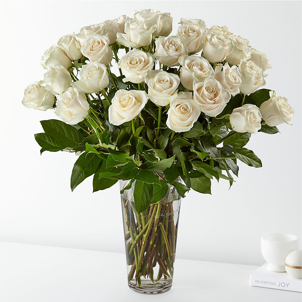 Long Stem White Rose Bouquet