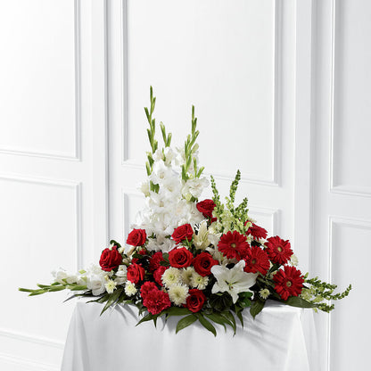 Crimson & White Arrangement –  Flowersdirect.net, Tontitown AR