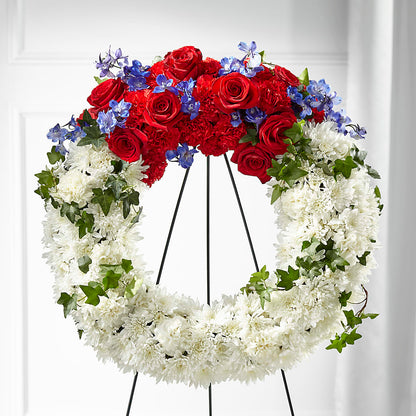Patriotic Passion Wreath –  Flowersdirect.net, Tontitown AR