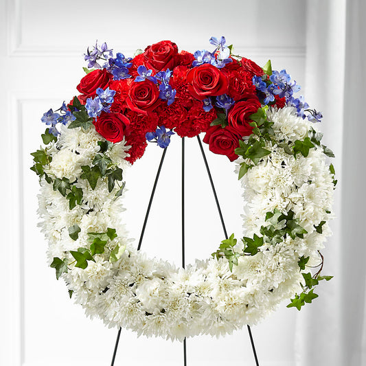 Patriotic Passion Wreath –  Flowersdirect.net, Tontitown AR