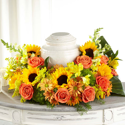 Faithful Sunflower Cremation Adornment –  Flowersdirect.net, Tontitown AR