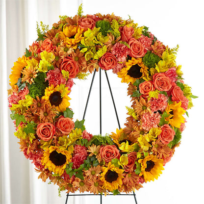 Autumnal Memories Wreath (Standard) –  Flowersdirect.net, Tontitown AR