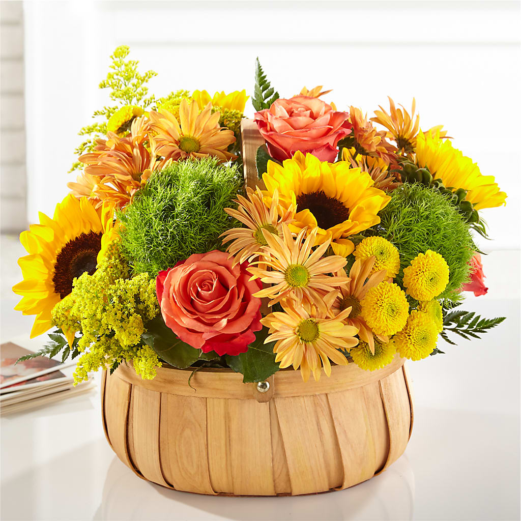 Harvest Sunflower Basket –  Flowersdirect.net, Tontitown AR
