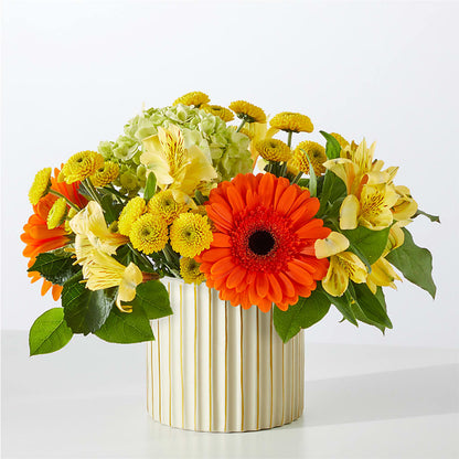Autumn Sunshine Bouquet with Ivory Vase –  Flowersdirect.net, Tontitown AR
