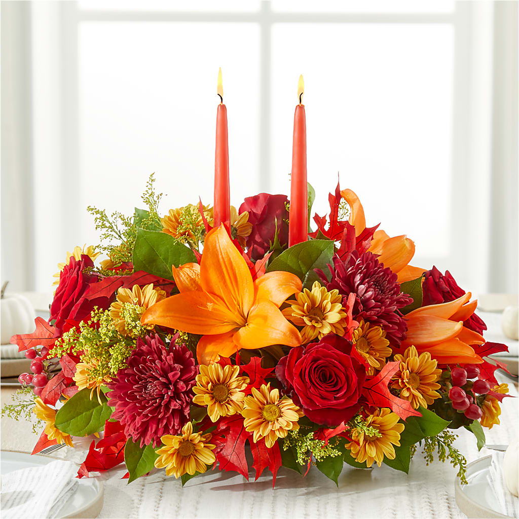 Autumn's Embrace Centerpiece –  Flowersdirect.net, Tontitown AR