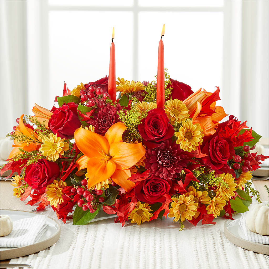 Autumn's Embrace Centerpiece –  Flowersdirect.net, Tontitown AR